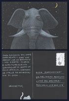 Elefante, cartolina di Arianna Papini